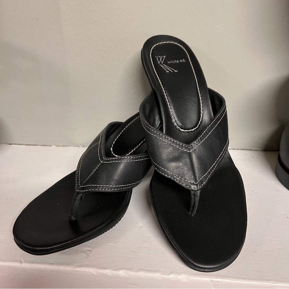 White Mountain Leather Sandals